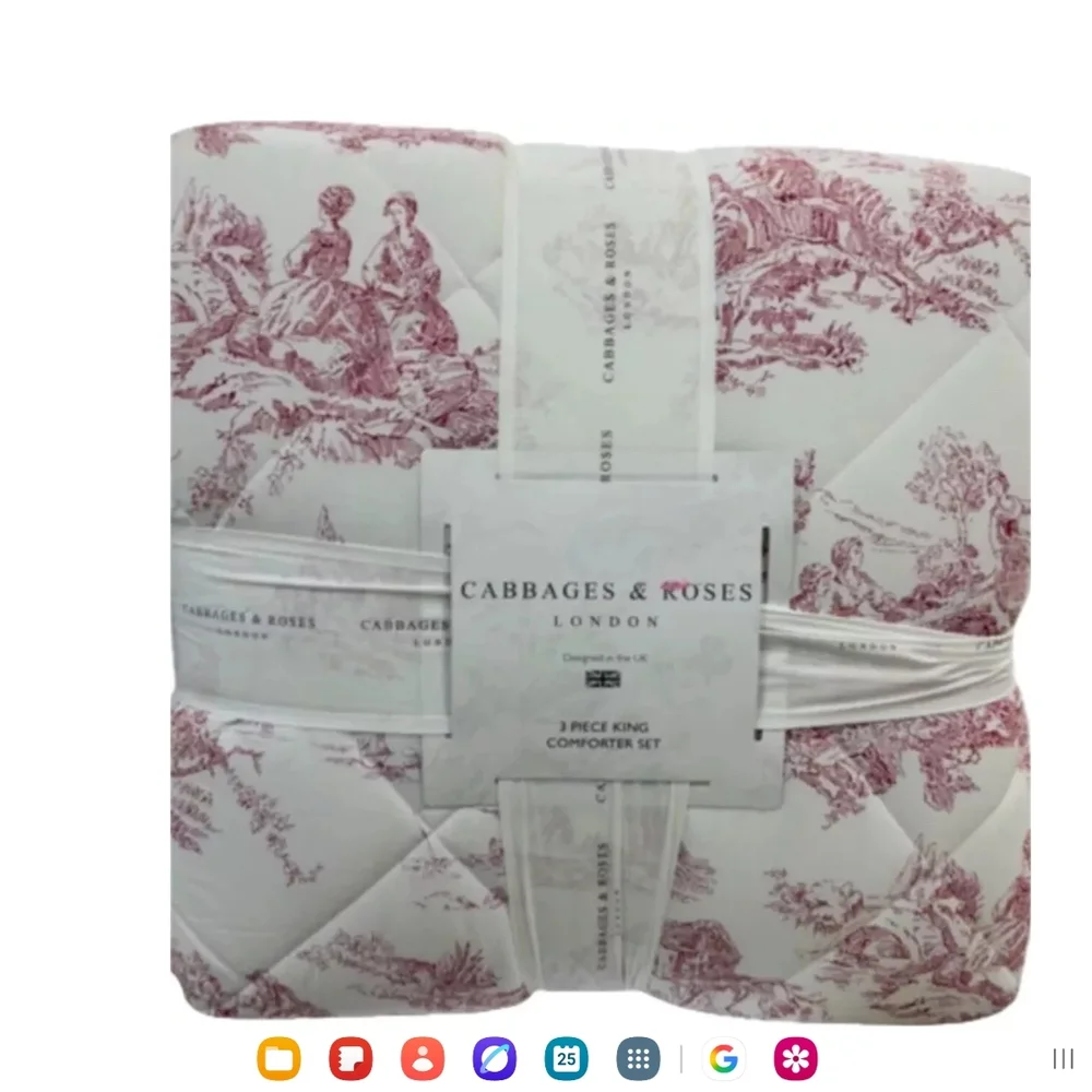Cabbages & Roses Full/Queen Country Toile Russet Comforter